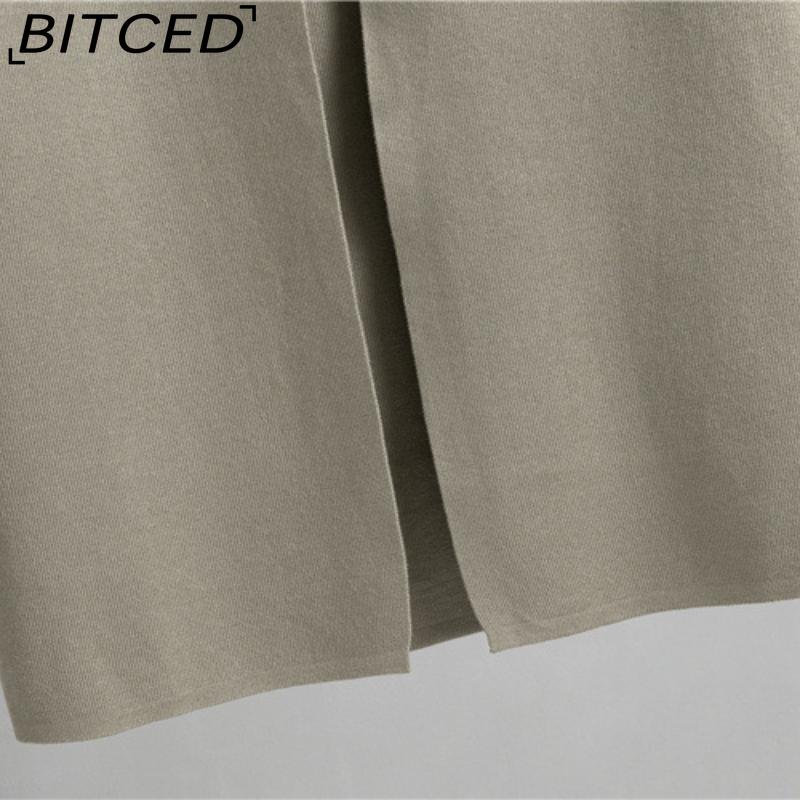 BITCED Spring and Autumn Laid-back Style Knitted Set, Sleeveless Vest, Sweater, Cardigan and Trousers, Three-piece Set