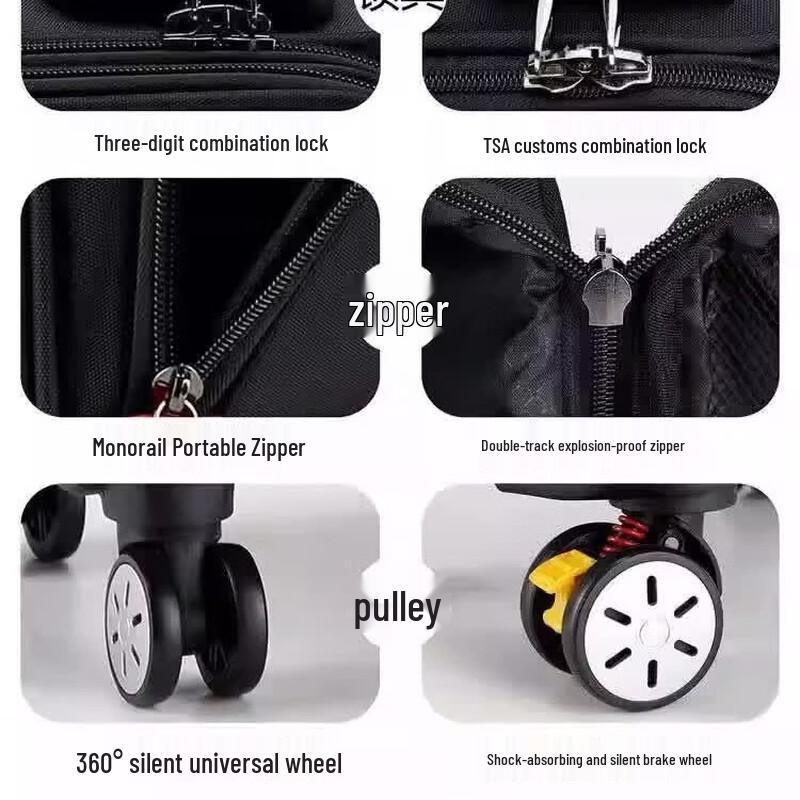 OKD 24-inch Durable Oxford Cloth Travel Suitcase