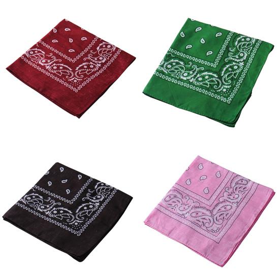 Stylish Paisley Square Bandana Head Wrap Unisex Hiphop Anti Sweat Neck Scarf