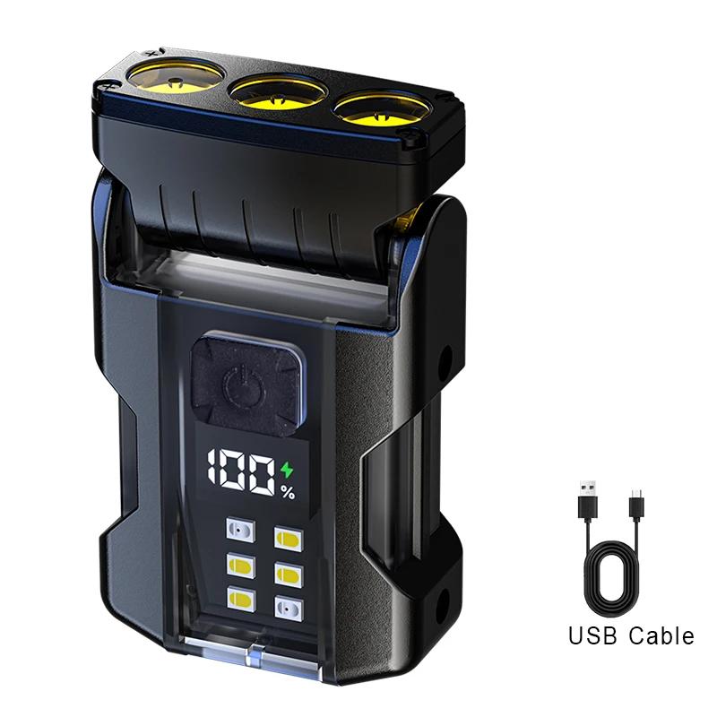 XIWANGFIRE Portable Mini Keychain Flashlight Led Bright EDC Torch Magnetic Clip Lamp Flash Light Outdoor Camping Fishing Tools