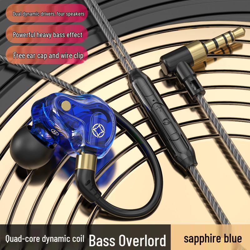 S61Type-C Quad-Core Dual Dynamic Wired Over-Ear Earphones with Digital Chip
