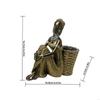 62KD African Woman Figure Statue Resin Tribal Lady Decors Unique Gift Resin Holder for Office Display Delight Addition
