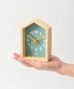 BRUNO Mini Wooden House Clock, Pink, BCA027-SMPK, Perfect for Children's Rooms, Scandinavian Style, Compact, Stylish, Simple Design for Home Decor