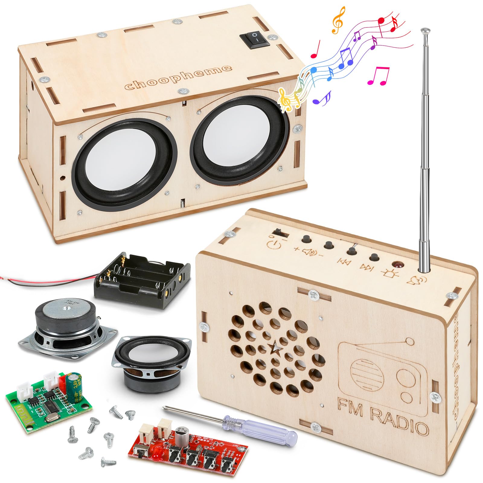 

Unleash Creativity! DIY Bluetooth Speaker Kit - Build Your Own Portable Wooden Speaker, Fun STEM Project for Kids & Adults