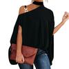 Women Blouse Pullover Baggy Batwing Sleeve Blouse Top Streetwear for Daily Wear
