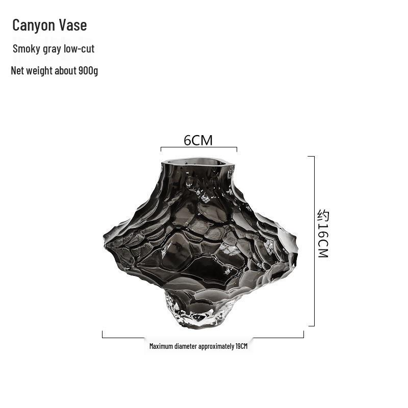 Vază Nordică Irregulară din Sticlă Valley: Decor elegant pentru casă pentru sufragerii și camere model