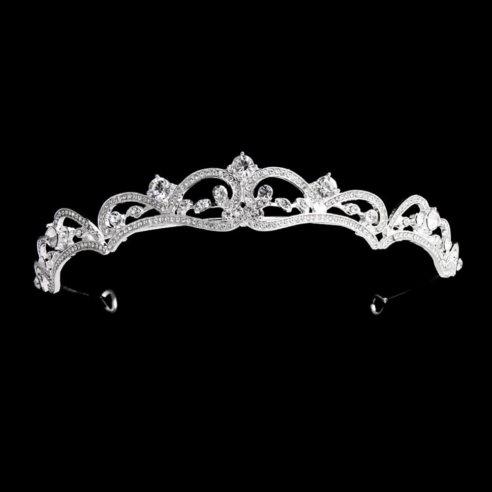 Stage Wedding Exquisite Princess Baroque Crown Rhinestone Diadem Women Luxury Tiara Bridal Jewelry
