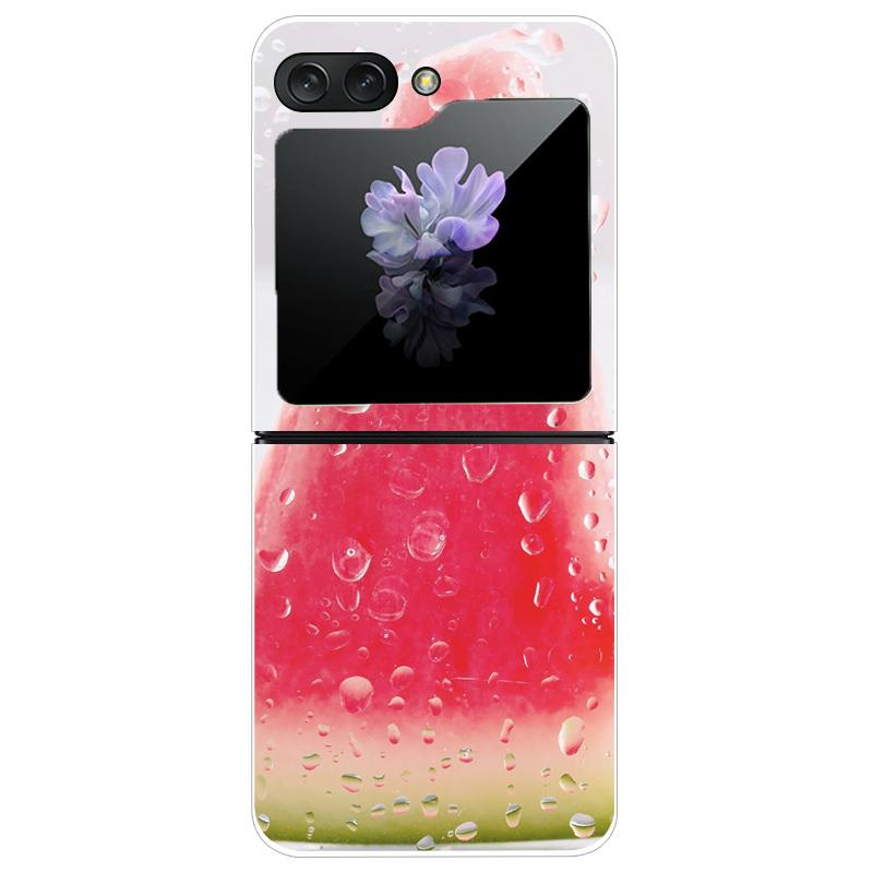 For Samsung Galaxy Z Flip 5 5G Case Cute Transparent PC Hard Case Back Cover For Samsung ZFlip5 Z Flip 5 Phone Coque Flip 5 Capa