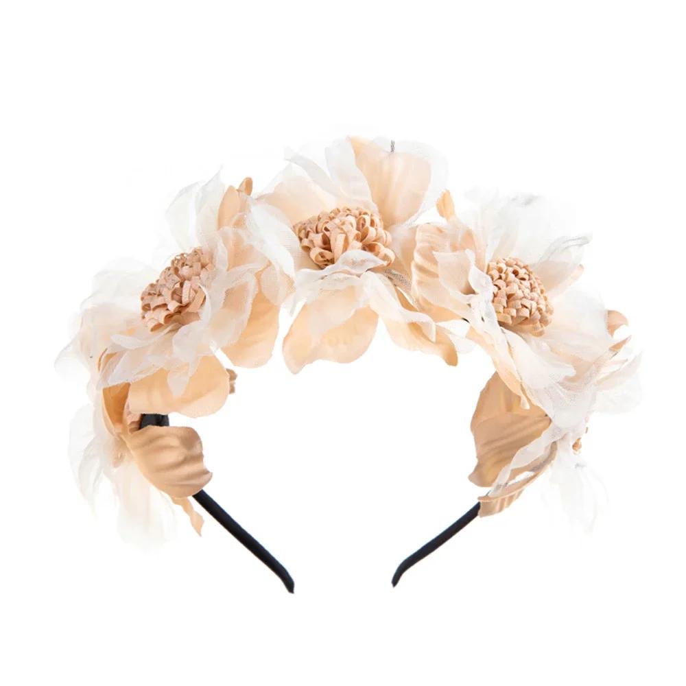 1 PC Fabric Flower Hairbands Baby Princess Hair Hoops Headdress Cute Children Hairpin Hair Clips for Girls Kids Hair Accessories