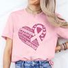 Unisex Pink Ribbon TShirt Clothes Harajuku Streetwear TShirt Casual Tops Tees Fashion New Breast Cancer Awareness Love TShirt