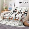 1Pc 2D FLAT Realistic Puffin Print Flannel Blanket,High quality Comfortable for All Seasons,Home Decor,Warmth and Comfort,Perfect for Christmas Gifts