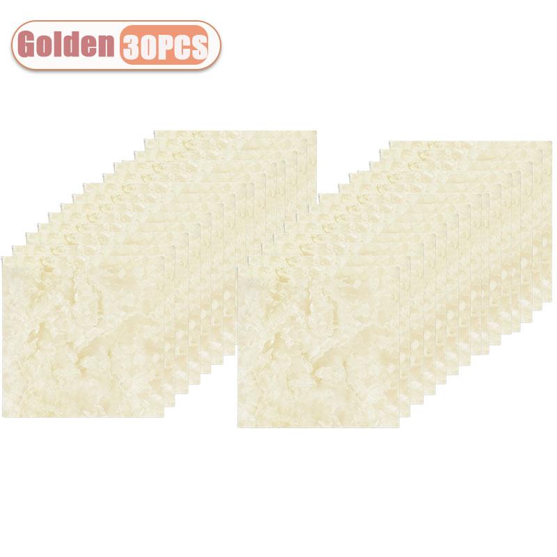 10/30/50PCS Simulated Thick Marble Tile Wall Sticker PVC Waterproof Self-adhesive Living Room Toilet Kitchen Home Floor Stickers