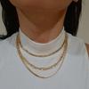 Multilevel New Geometric Necklace For Women Collar Female Vintage Gold Color Snake Chain Crystal Chains Zircon Gift Wholesale
