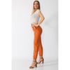 Belted High Waist Carrot Pants With Front Pockets