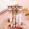 1 Pc Little Bear Ten Color Ballpoint Pen Fluent Writing Suitable for Office Work, Brushing Questions, Signing Writing, Diaries, Notes, Student Class