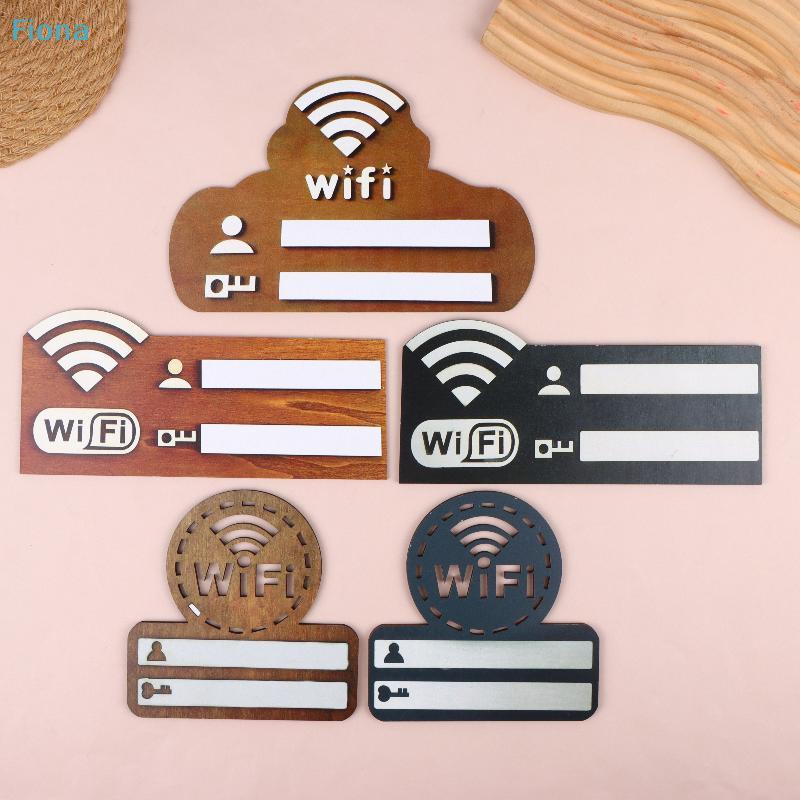 Vintage Wooden Wifi Password Sign Board Erasable Wifi Info Display Plate With Pen For Cafe Home Hotel Wall Decoration