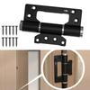 Heavy-duty Hydraulic Door Hinges For Interior Doors, Suitable For Wood And Metal Doors, Made Of Black Aluminum Alloy Tools