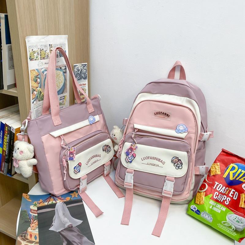 Schoolbag Women's Summer ins Wind Backpack High School Students Junior High School Elementary School Students 3rd to 6th Grades Cute Backpack