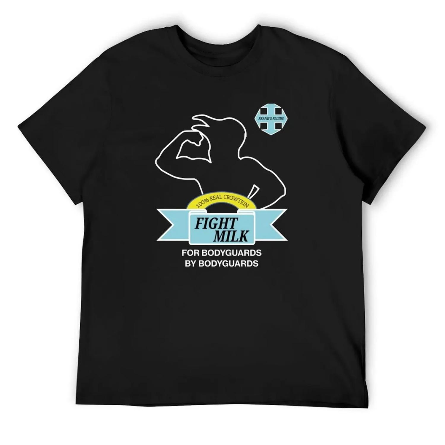 

Fight Milk T-Shirt vintage anime shirt funny costumes korean fashion fruit of the loom mens t shirts XXXXXL чорний