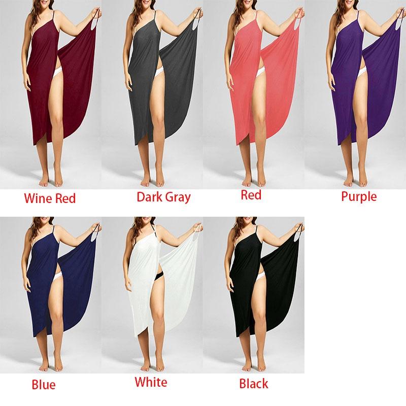 Scarf Women Swimwear Beach Cover Up Wrap Sarong Sling Skirt Maxi Dress Plus Size Dresses