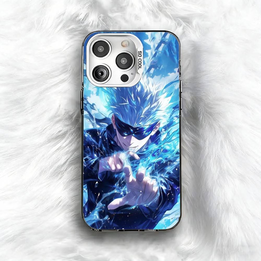 Hot-Blood Gojo Satoru J-Jujutsu Kaisen Phone Case For iPhone 16 17 15 14 12 13 Pro Max Black Color Shockproof Cover iPhone15pro
