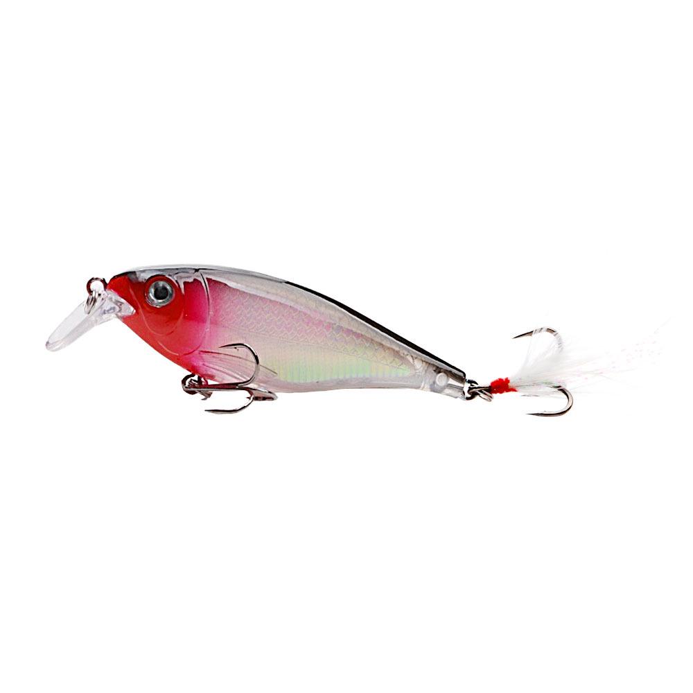 Wide Lip Floating Minnow Lure 8.5CM, 12.3G Rattle Hard Bait