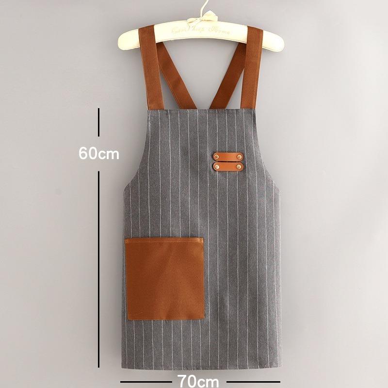 New Fashion Women’s Cotton Kitchen Apron Breathable Anti-fouling Apron for Cooking Cleaning Stylish Outdoor Wear Work Apron