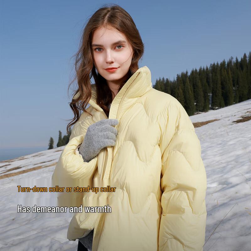 Sancai Women's Short 90% Goose Down Puffer Jacket (2025 Winter)