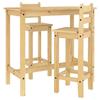 VidaXL Ensemble de bar 3 pcs Bois de pin massif, ensemble de pub, ensemble de meubles, tabouret de bar en bois, ensemble de 4005690