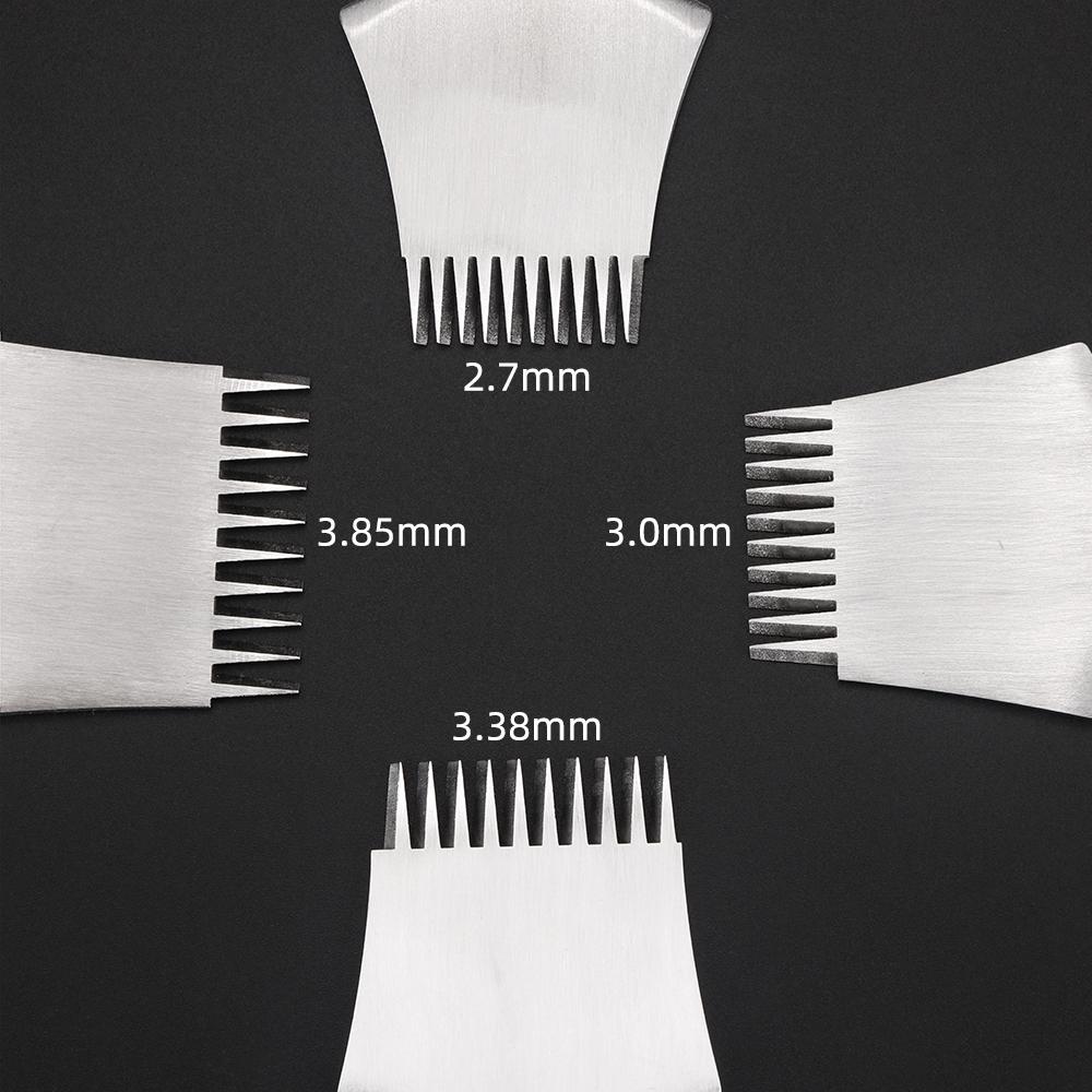 2.7mm 3.85mSharp Pricking Iron French Style Leather Chisel Polished Die-Steel Chisel Punching Tool Kits for Leather Working Tool