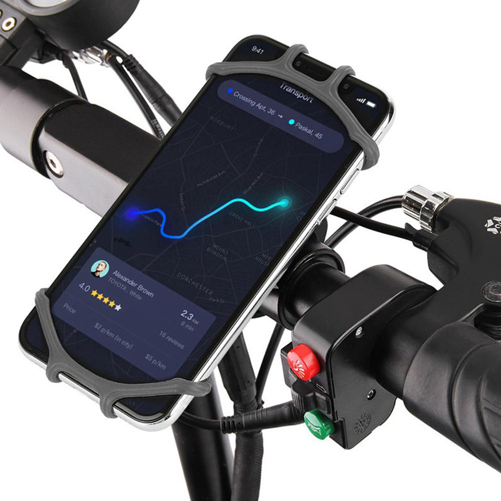 360 degrees Mobile Phone Holder Silicone for Bicycle Motorcycle Shockproof Bike Handlebar Stand Bracket
