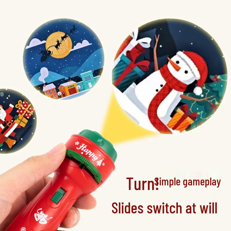 Christmas Kids Cartoon Projection Flashlight