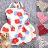 Dog Dress Eye-Catching Cartoon Pattern Vibrant Color Summer Small Dog Princess Cosplay Costume for Home Wear