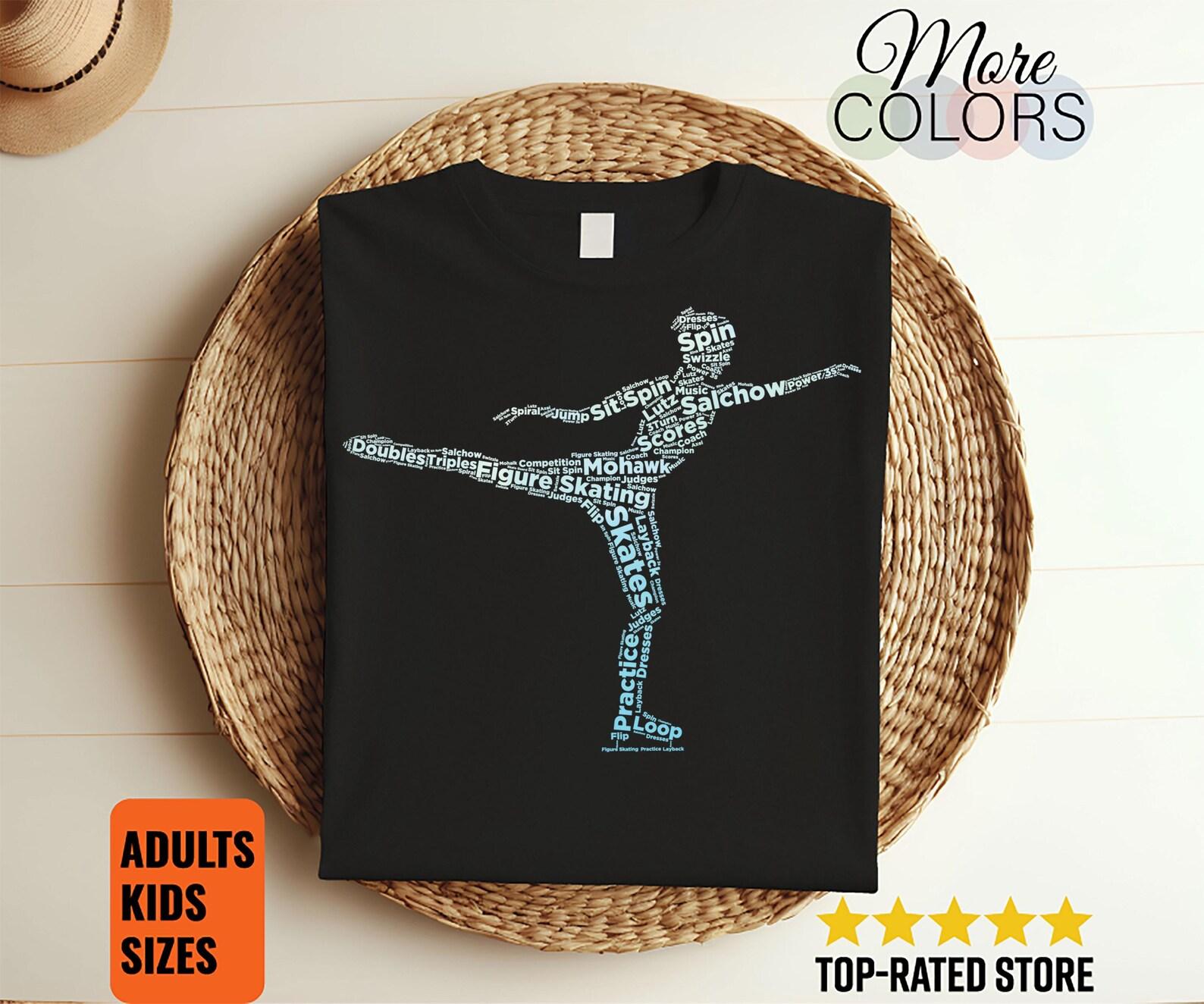 Figure Skating Ice Skate Figure Skater Gift T-Shirt, Figure Skaters Birthday Present, Skating Instructor Teacher Coach Shirts, Vintage Retro 140