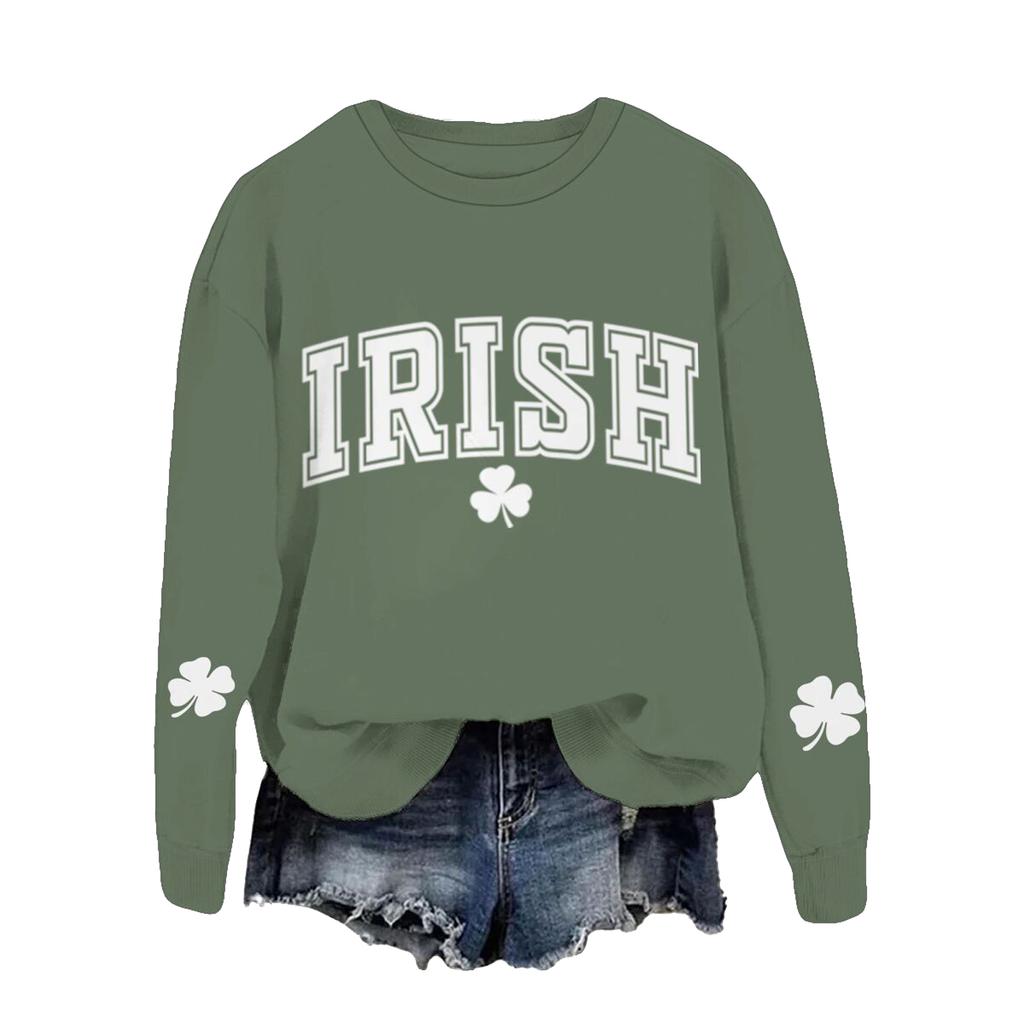 Ladies' Casual Women's Printed Round Neck Pullover Hoodie