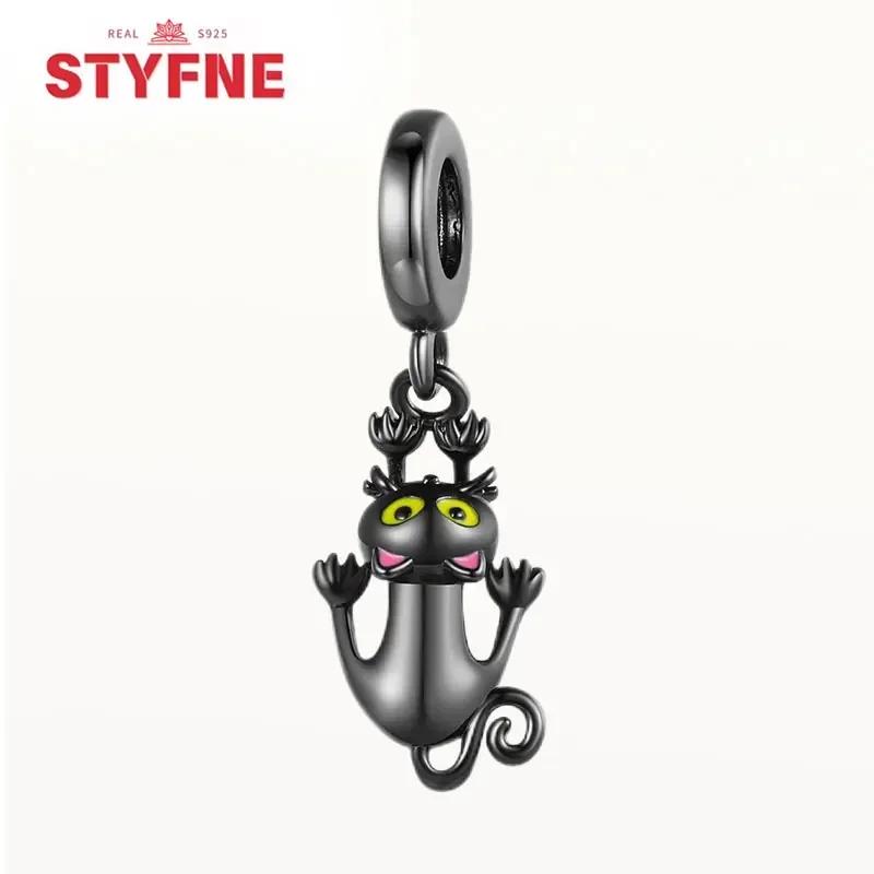 Copper Black Cat Collection Charm Bead Charms for Authentic Bracelets for Women Fine Jewelery Making Gifts High Quality