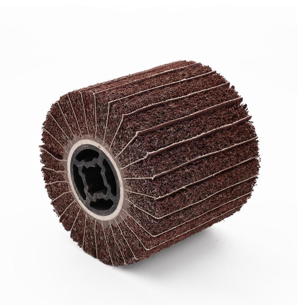 Brushed Stainless Steel & Nylon Fiber Polishing Disc with Cross Core