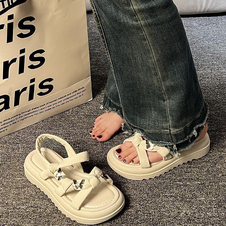 Beach Sandals Muffin Platform Fairy Style Roman Shoes Versatile Fashion Sandals Women's Summer