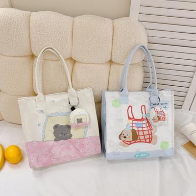 Große Kapazität Japanischer Koreanischer Stil Niedliche Graffiti Canvas Umhängetasche für Studenten