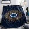 1PC Nazar Boncuğu Print Flannel Blanket, High quality All Seasons, Home Decor, Warmth and Comfort, Perfect for Christmas Gifts