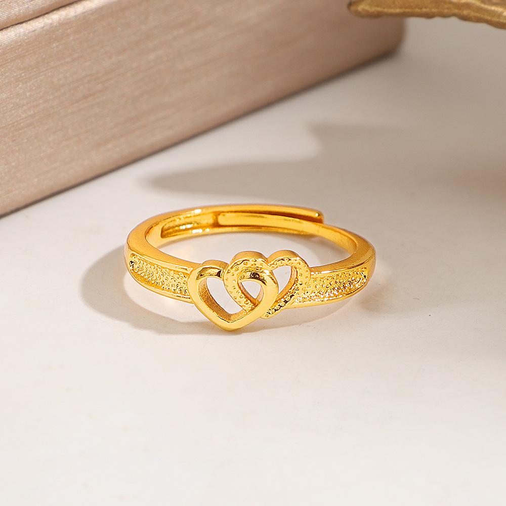 Women's Double Heart Adjustable Ring: Elegant, Versatile, and Perfect Gift for Girlfriend