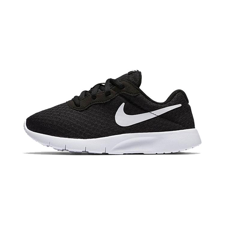 Nike Tanjun Low top Kids Lifestyle Shoes Black White Children Aged 3 7 Years Old 818382-011 28