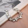 Rhinestone-Necklace Women Girl Geometric Gem Clavicle Chain Birthday Ornament