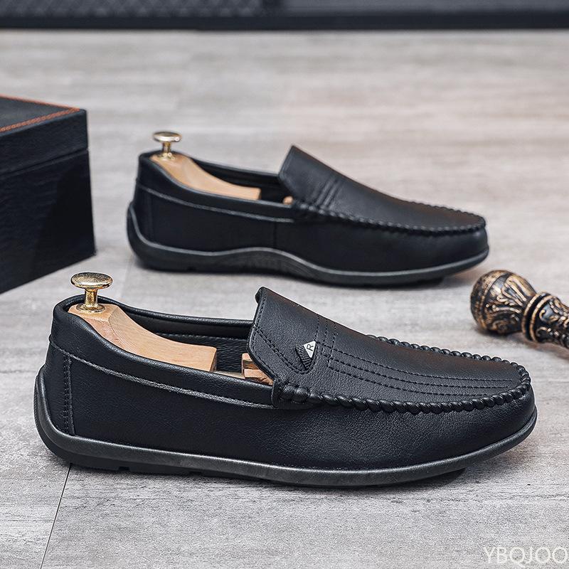 Men's Flat Bottomed New Casual Single Shoe Cover with Soft Sole for Lazy People To Step On Bean Shoes Loafers Zapatos De Hombre