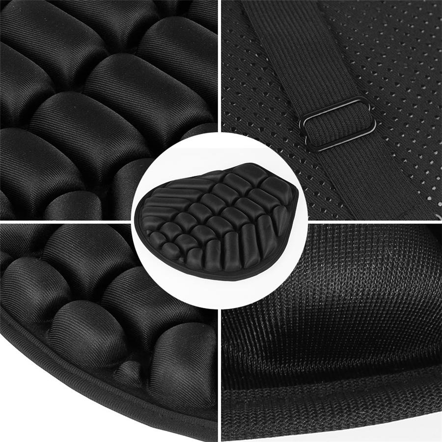 Black Lycra Motorcycle Seat Cover Sunscreen Mat Electric Car Office Seat Cushion