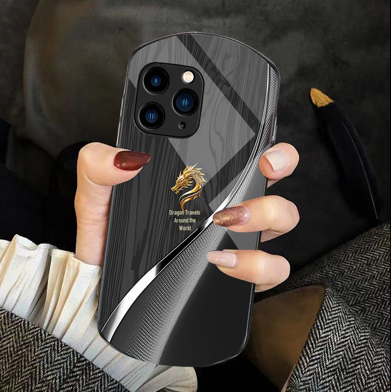 

Чехол из стекла с текстурой дерева для Apple iPhone 15PROMAX, 14/13, 11, XR, Xs 15 Pro