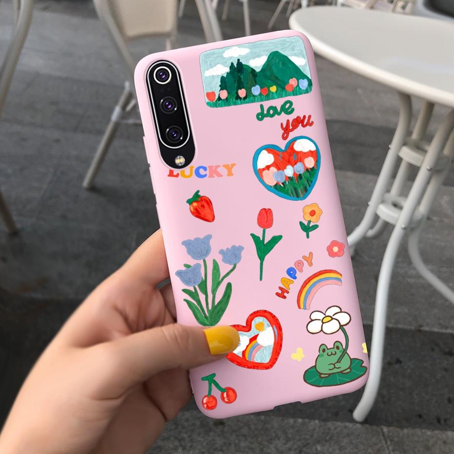 Lovely Printing Jelly Phone Case For Xiaomi Mi 9 SE Mi9 Soft Silicone TPU Back Cover For Xiaomi Mi 9 Lite Mi 9SE 9 SE Bumper