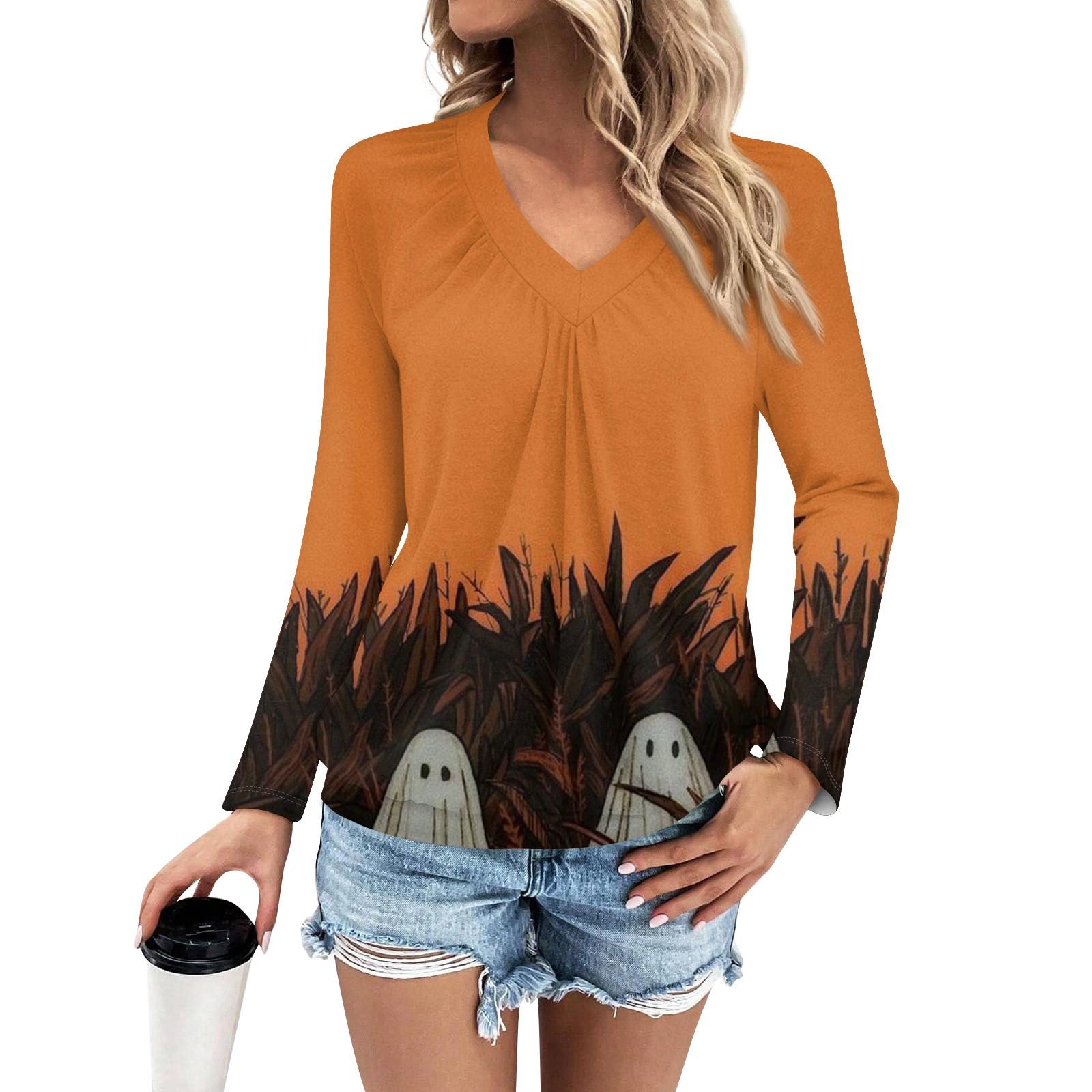 Женская мода V-образный вырез плиссированные полоски принт повседневный длинный рукав — фото 7