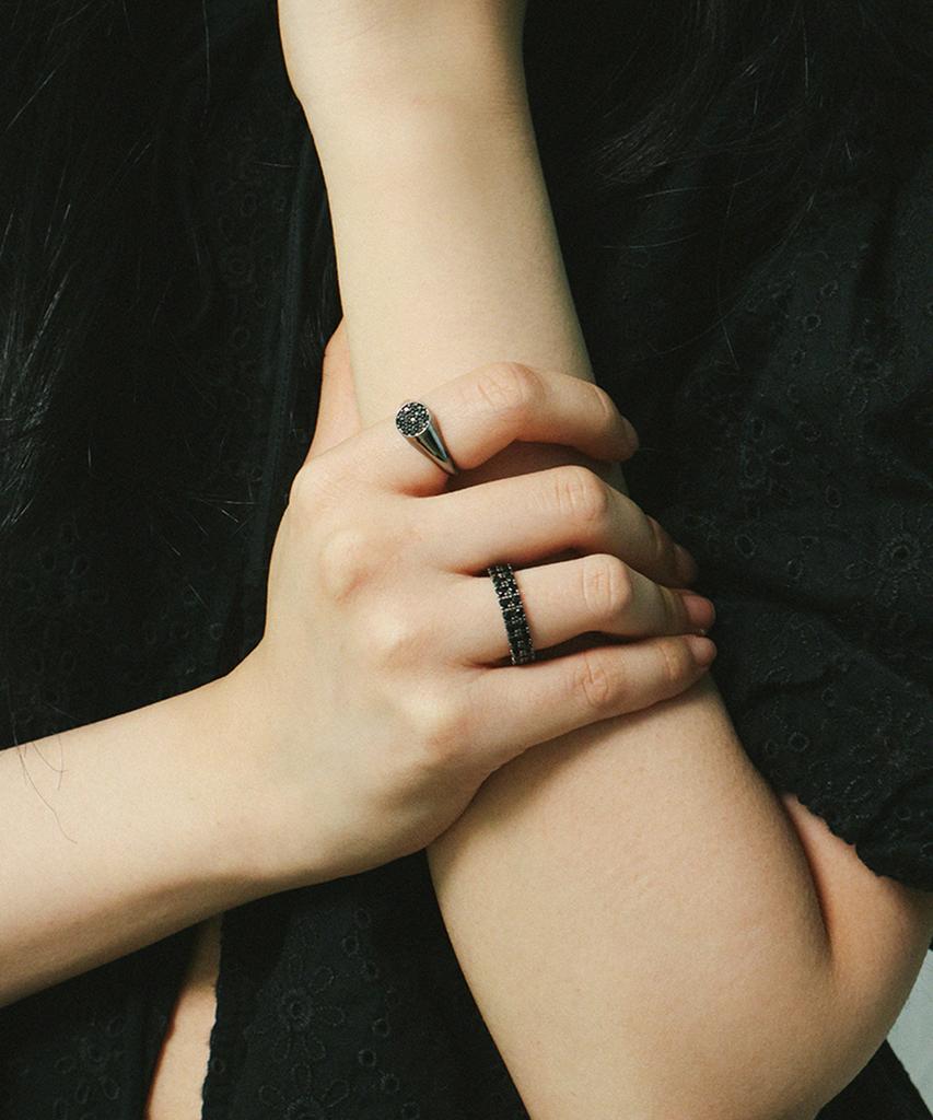 Smgt Signet Series Flat Ring #5 [Black]