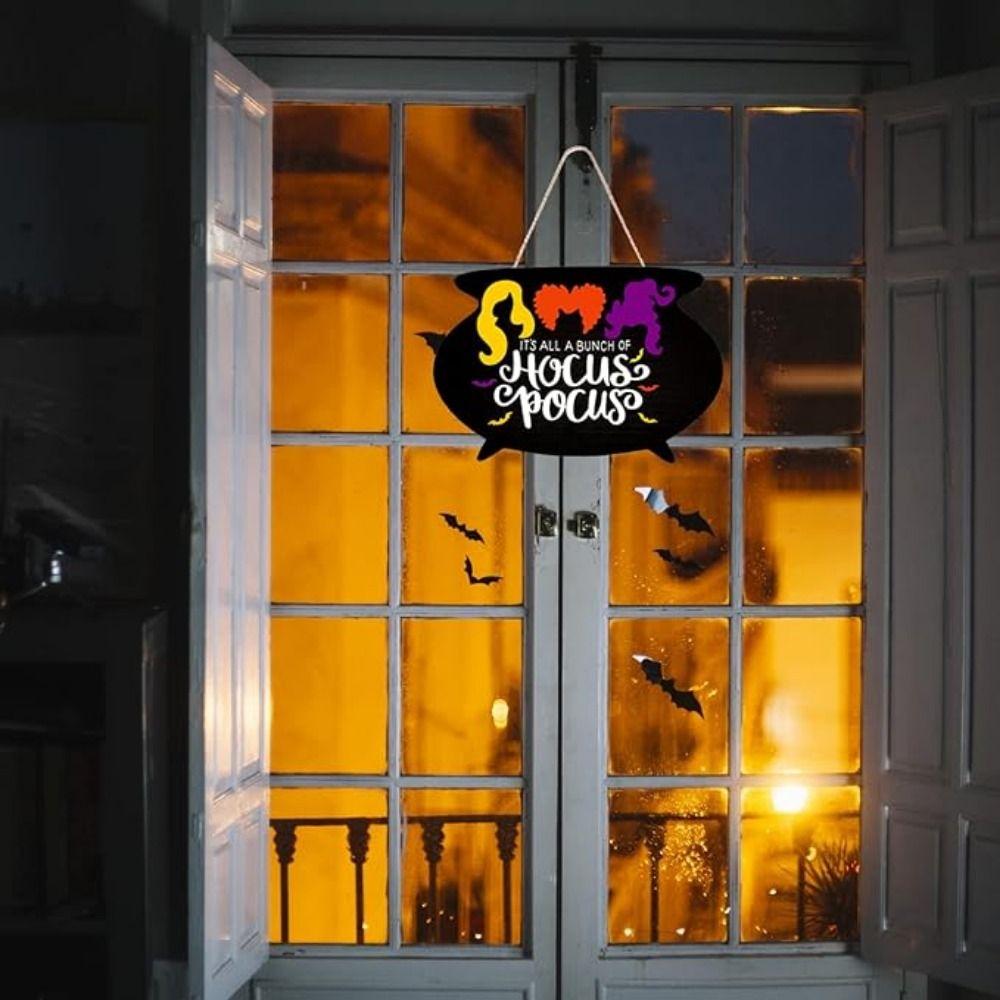 Round Door Hanging Sign Wooden Wooden Door Hanger Sturdy Outdoor Wall Sign  Party Supplies